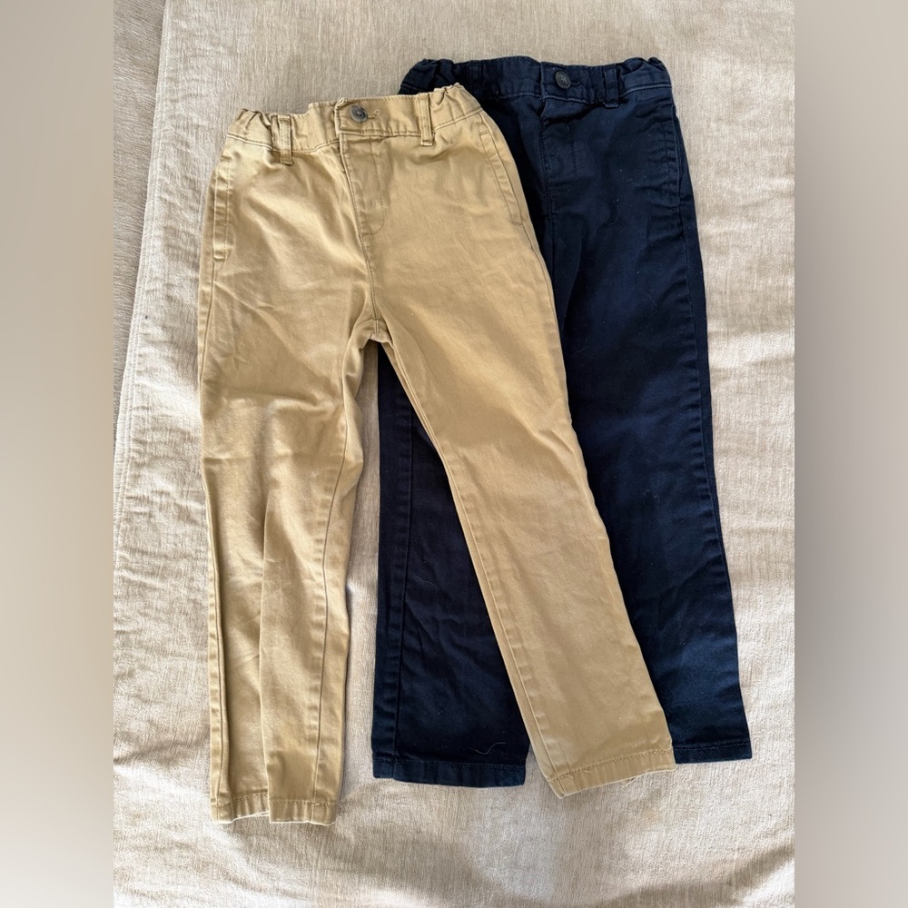 Children’s Place Boys' Uniform Chino Pants in Khaki and Navy